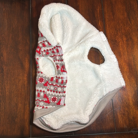 Holiday Fleece Lined Dog Sweater with Hood - Picture 6 of 12